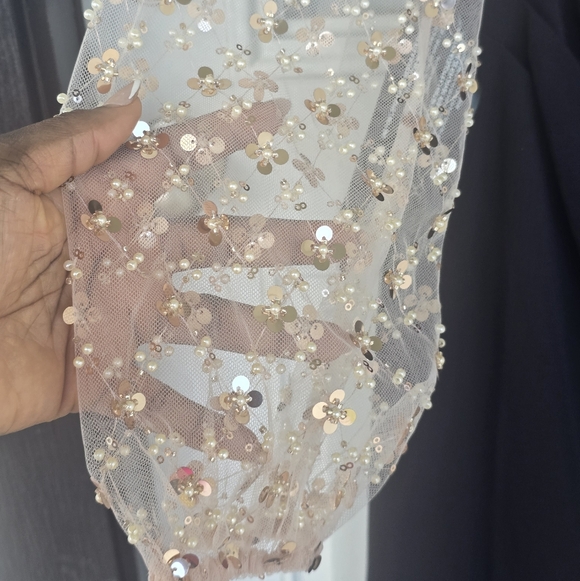 $249 JS Collections Women Dress Sz 6 Black Floral Appliqué Long-Sleeve NWT - Picture 11 of 17